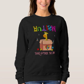 Autism Outside The Box Giraffe Autism Awareness   Sweatshirt