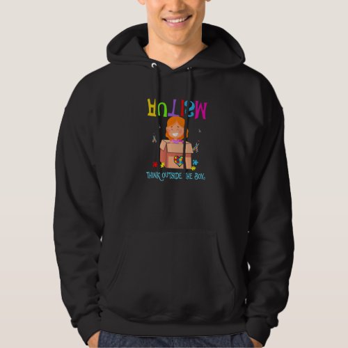 Autism Outside The Box Girl Autism Awareness Hoodie