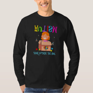 Autism Outside The Box Girl Autism Awareness T-Shirt