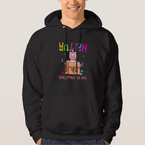 Autism Outside The Box Unicorn Autism Awareness Hoodie