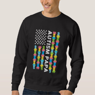 Autism Papa Awareness For I M A Proud Father Vinta Sweatshirt