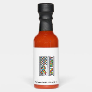Autism Papa Flag Ribbon Puzzle Piece Shirt Design_ Hot Sauces
