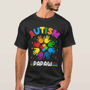 Autism Papaw Love Autism Awareness Family Matching T-Shirt