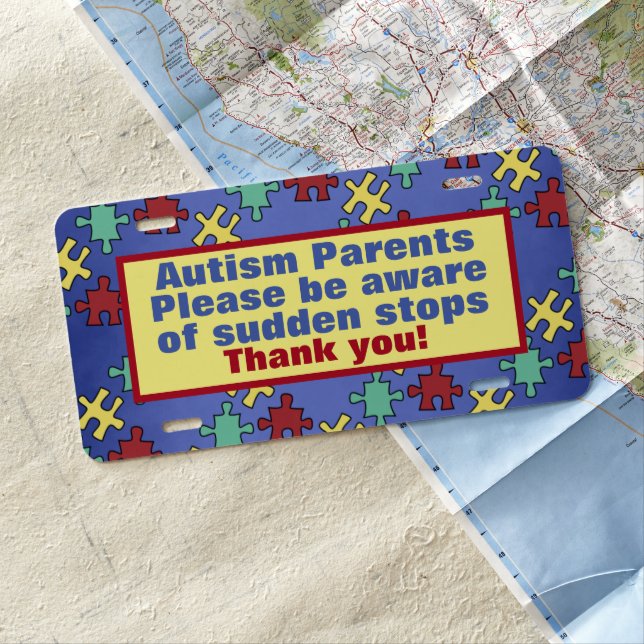 Autism Parents - Aluminum  license plate (In Situ)