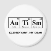 Autism, Periodic Table Elements & Sherlock Holmes Magnet