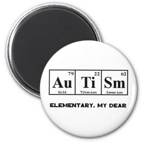 Autism Periodic Table Elements  Sherlock Holmes Magnet