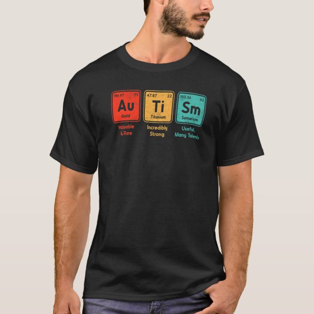 Autism Periodic Table Elements Spelling Autistic B T-Shirt (Front)