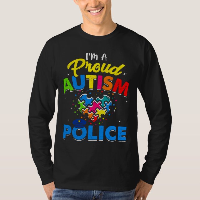 Autism Police Autism Awareness Accept Support Love T-Shirt (Front)