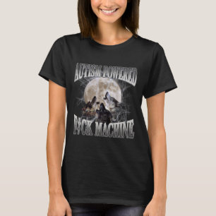 Autism Powered F#ck Machine Funny Meme Wolf Autist T-Shirt