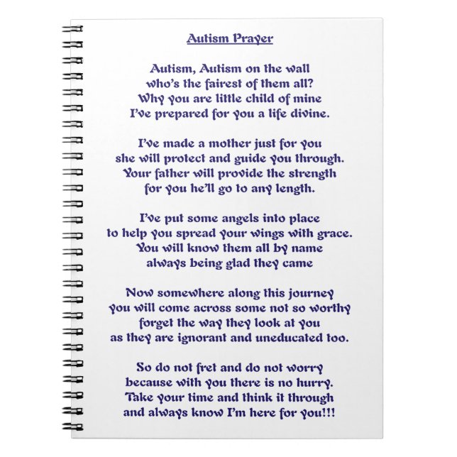 Autism Prayer Notebook (Front)