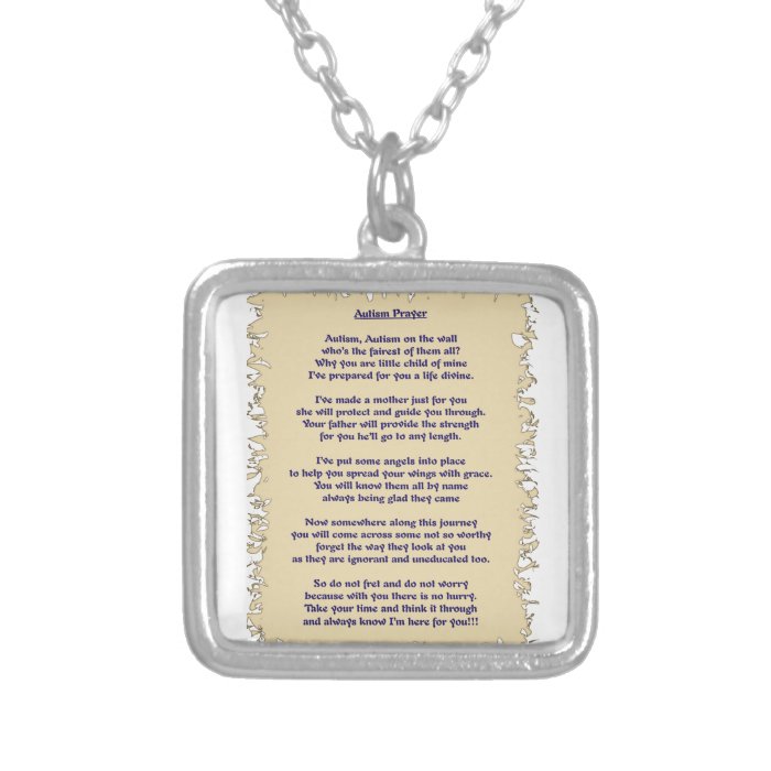 Autism Prayer Personalized Necklace