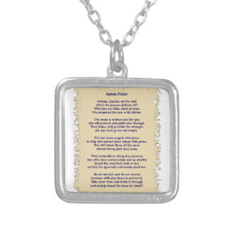 Autism Prayer Silver Plated Necklace
