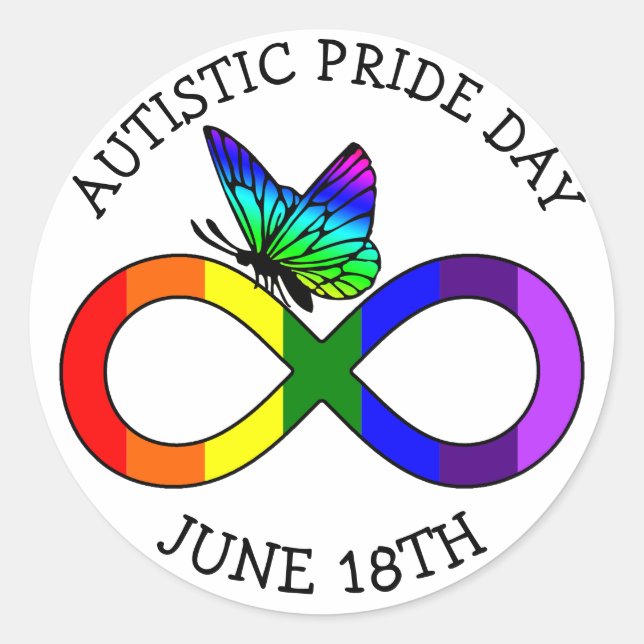 Autism Pride Day June 18th Stickers (Front)