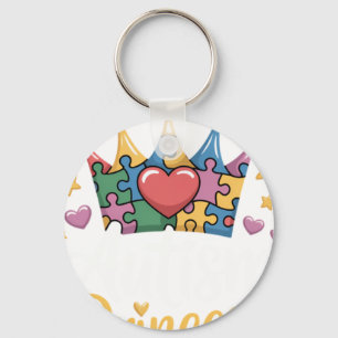 Autism Princess Autism Awareness Queen Gir Keychain