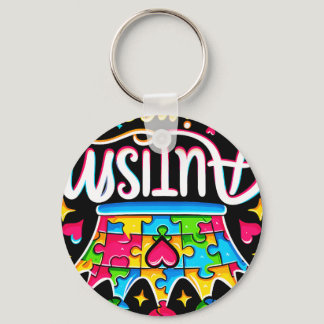 Autism Princess Autism Awareness Queen Girl T-shir Keychain