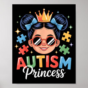 Autism princess coquette bow daughter autism poster