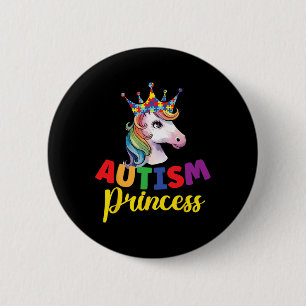 Autism Princess Cute Unicorn Daughter Girl Autism Button