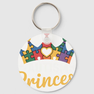 Autism Princess Daughter Autism Awarenes Keychain