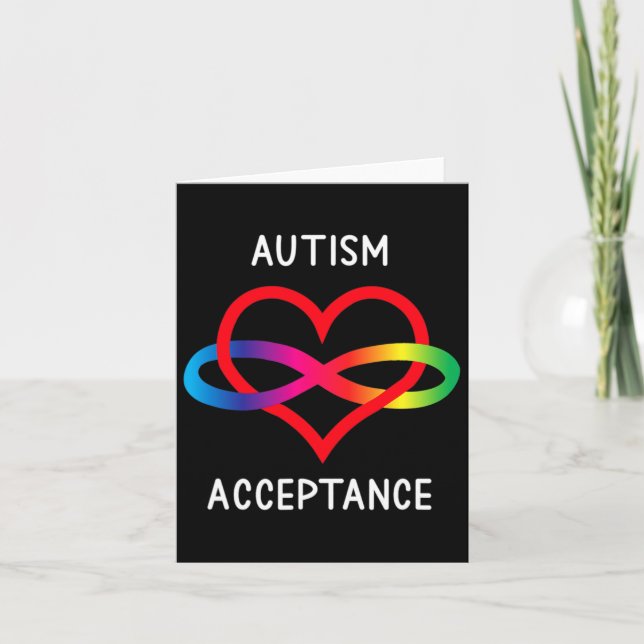 Autism Pro Acceptance Infinity Symbol For Neurodiv Card (Front)