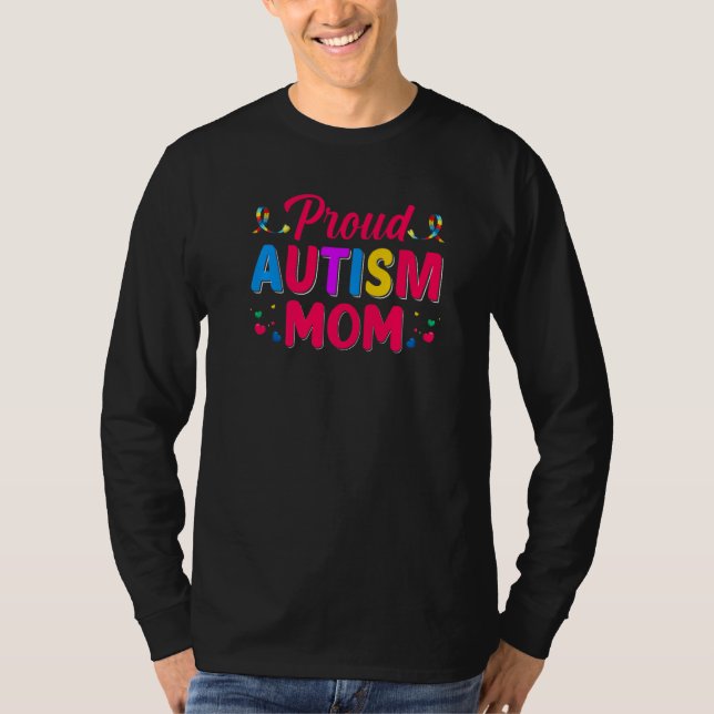 Autism Proud Mom Kids Autism Sister Boys T-Shirt (Front)