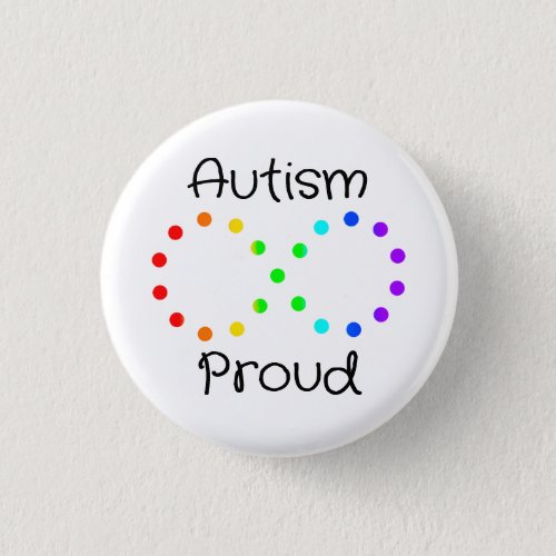 Autism Proud Neurodiversity Acceptance Rainbow Button