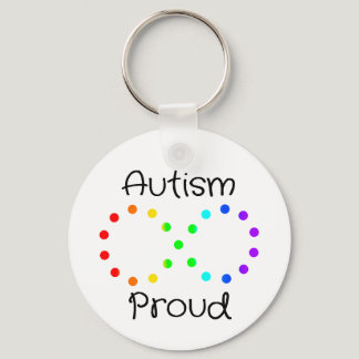 Autism Proud Neurodiversity Acceptance Rainbow Keychain