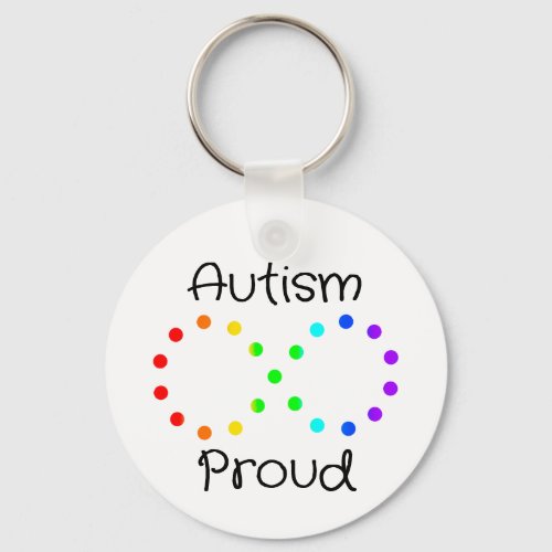 Autism Proud Neurodiversity Acceptance Rainbow Keychain