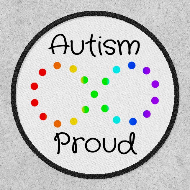 Autism Proud Neurodiversity Acceptance Rainbow Patch (Front)