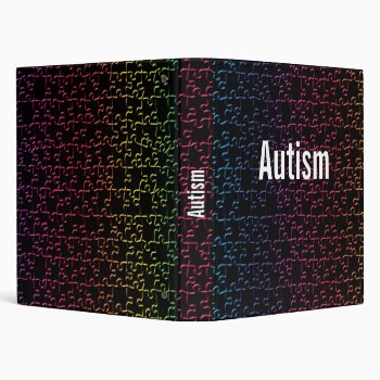 Autism Puzzel  Binder Template by DesignsbyLisa at Zazzle