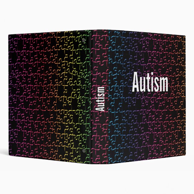 autism puzzel  binder template (Background)