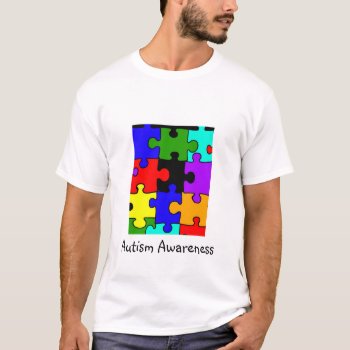 Autism Puzzle  Autism Awareness T-shirt by DesignsbyLisa at Zazzle