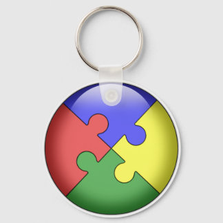 Autism Puzzle Ball Keychain