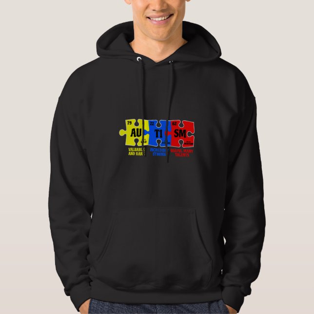 Autism Puzzle Chemical Element Autism Awareness Hoodie (Front)