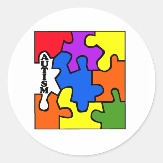 Autism Puzzle Classic Round Sticker
