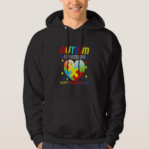 Autism Puzzle Heart Love Accept Understand Autism  Hoodie