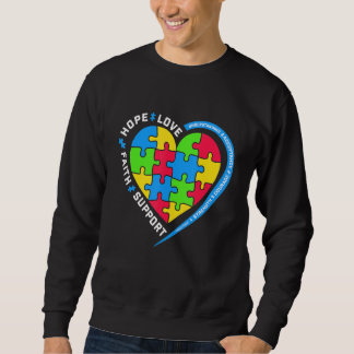 Autism Puzzle Heart Love Accept Understand Autism  Sweatshirt