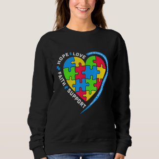 Autism Puzzle Heart Love Accept Understand Autism  Sweatshirt