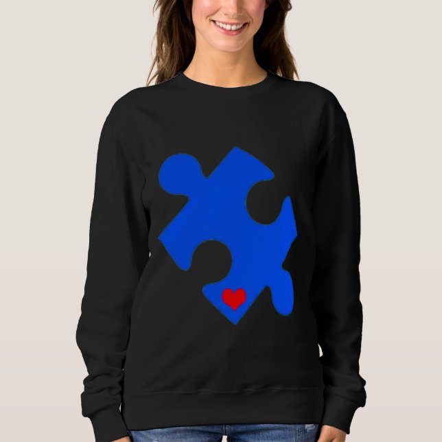 Autism Puzzle Heart Sweatshirt (Front)