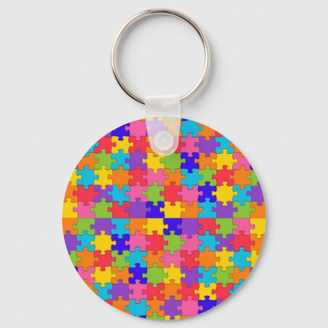 autism puzzle keychain (Front)
