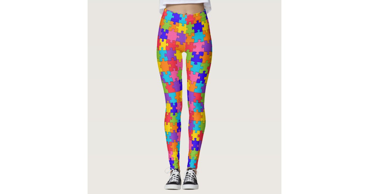autism puzzle leggings Zazzle