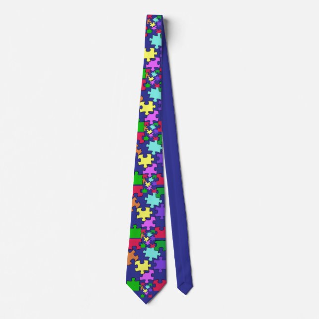 Autism Puzzle  Neck Tie (Front)
