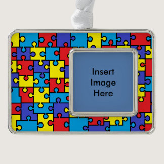 Autism Puzzle Photo Ornament