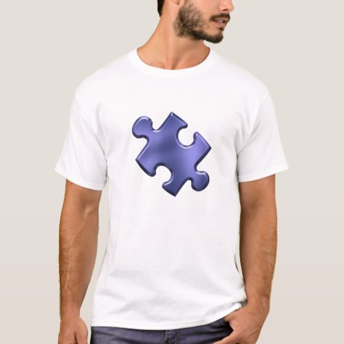 Autism Puzzle Piece Blue T_Shirt