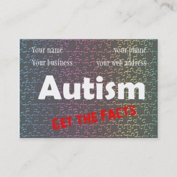 Autism Puzzle Piece Business Card Template by DesignsbyLisa at Zazzle