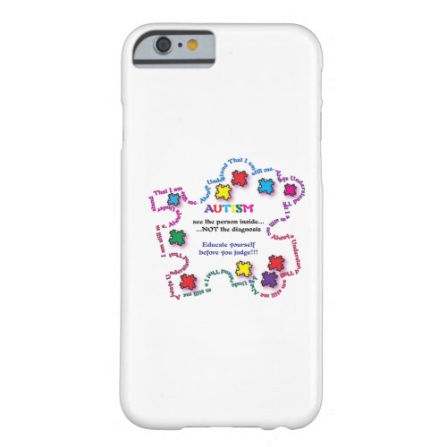 Autism Puzzle Piece Barely There iPhone 6 Case