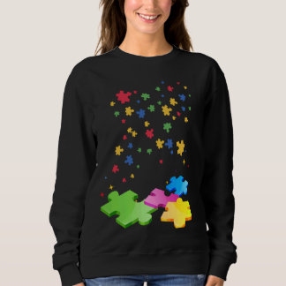 Autism puzzle piece love awareness life mom cure h sweatshirt
