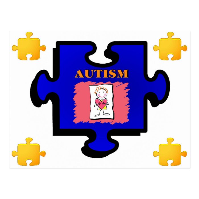 Autism Puzzle Piece Postcard