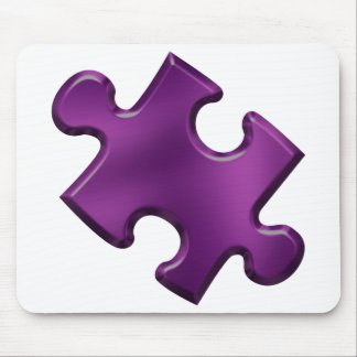 Autism Puzzle Piece Purple Mouse Pad