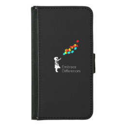 Autism Puzzle Piece Tshirt Autistic awareness Samsung Galaxy S5 Wallet Case