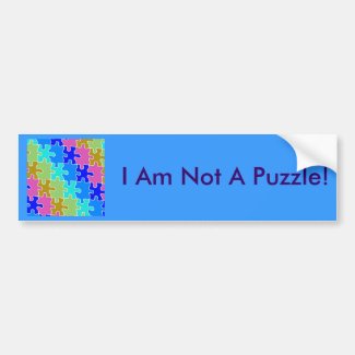 autism puzzle pieces 2 bumper stickers